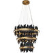 Icarus LED Matte Black / Gold / Silver Chandelier Ceiling Light, Large